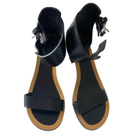 Sandali Isabel Marant Jaerin in pelle nera