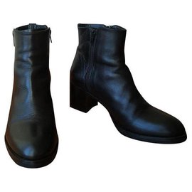 pallenere B2361 botines de tacón de cuero negro 37 - Autre Marque