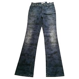 Vaqueros de Cintura Alta Azules Estampados Cerruti 1881