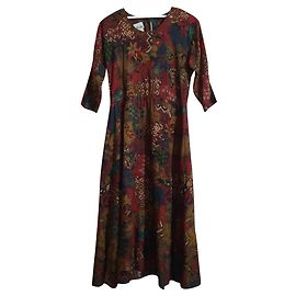 Vintage Abito Nina Piccalino con stampa floreale in rayon