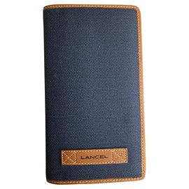 Lancel Agenda Holder Blue Cloth