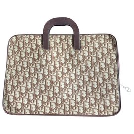 Clutch Dior Marrone in Tela