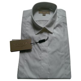 Camicia Burberry Uniform bianca in cotone a maniche lunghe