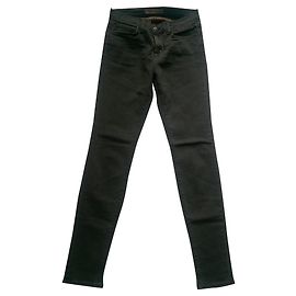 Jeans Skinny J Brand Preto Marrom Escuro