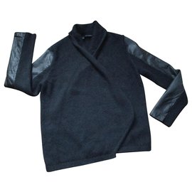 The Kooples Weste aus Wolle und Leder, Größe L