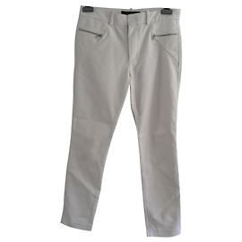 Pantalones Zara Blanco Roto Poliéster