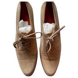 Scarpe Richelieu Salvatore Ferragamo beige in nubuck