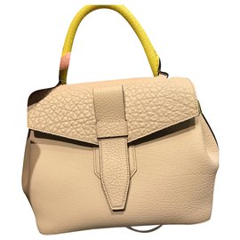 Borsa a mano Lancel Charlie in pelle beige
