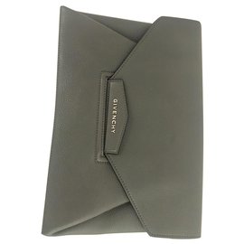 Clutch Givenchy Antigona in Pelle Martellata Grigia