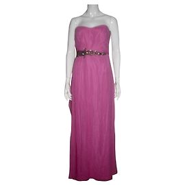 Marchesa Seidenchiffon Kleid mit Verzierungen