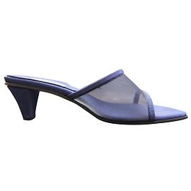 Sandali ciabatte EMPORIO ARMANI in tela blu NOVITÀ