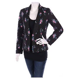 Claudie Pierlot Blumenblazer Schwarz