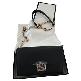 Gucci Wallet on Chain in pelle nera
