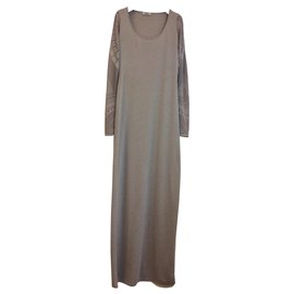 Acne Maxikleid taupe