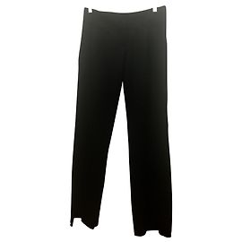 Pantalones de talle alto Gianfranco Ferré en lana virgen negra