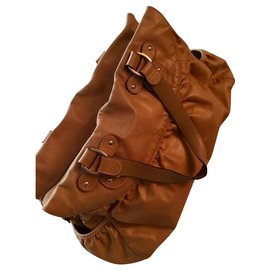 Borsa a mano Longchamp in pelle beige