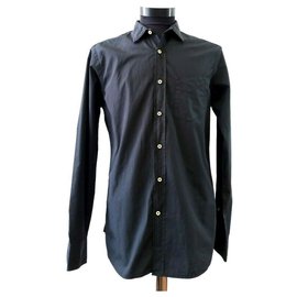 Autre Marque Camicia elegante Officine Generale France nera cotone S