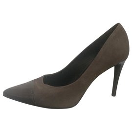 Décolleté Kennel & Schmenger Taupe in Nabuk e Vernice