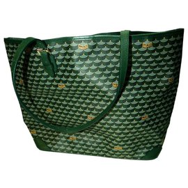 Fauré Le Page Daily Battle Borsa Tote in Pelle Verde Oliva