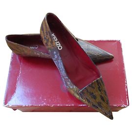 KENZO, iguana calf ballerinas, 36.
