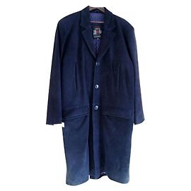 Autre Marque THE REAL OUT WEAR Nubuk Mantel Dunkelblau