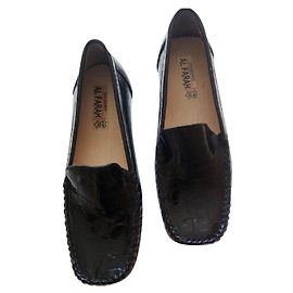 Autre Marque mocassini da donna in coccodrillo nero