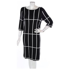Marimekko Kleid Schwarz Weiß Baumwolle Viskose S