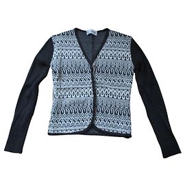 Pierre Cardin Cardin, chaleco jacquard N / B, taille 36.