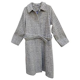 Burberry Vintage-Mantel aus irischem Tweed 44