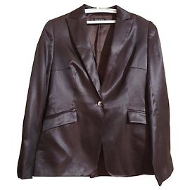 Autre Marque Blazer Pedro Del Hierro Marrón Seda y Viscosa