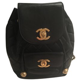 Chanel Rucksack aus Lammleder Schwarz