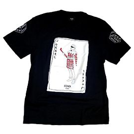 Maglietta Fendi Joker nera in cotone
