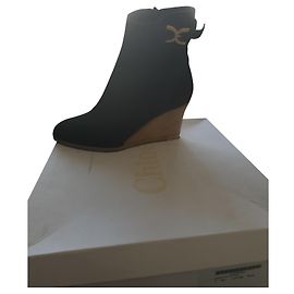 Botines Chloé de ante negro