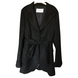 Abrigo Max Mara Negro de Alpaca