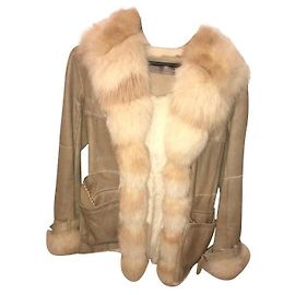 Giorgio Pelzmantel Beige aus Lammfell
