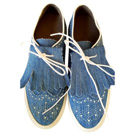 Ballerine Robert Clergerie in pelle blu