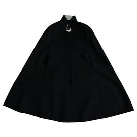 Autre Marque IRIS&INK Olivia Cape aus Wolle und Kaschmir Anthrazit