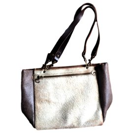 J Martin Leather Handbag Beige - Autre Marque
