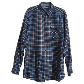 Camicia Paul Smith a quadri in cotone blu verde arancione XL