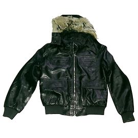 Autre Marque Black quilted lambskin leather biker jacket