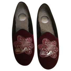 Ballerine Marc by Marc Jacobs in velluto rosso scuro