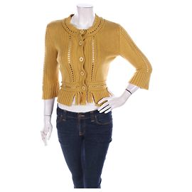 Chaqueta de algodón amarilla Nicole Miller S