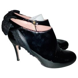Stivaletti Red Valentino Neri in Vernice