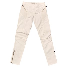 Pierre Balmain Biker Jeans Weiß Slim Fit