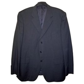 CORNELIANI Linea Sartoria Anzugjacke / Blazer aus Wolle und Seide in Grau, Größe 58 - Corneliani