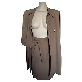 Completo Gonna e Giacca Sonia Rykiel Marrone Chiaro Viscosa