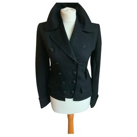 Veste Pinko noire en coton à double boutonnage Taille 42