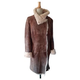 Cappotto Joseph in pelle d'agnello caramello