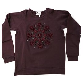 Lanvin Sweet Strickpullover aus Baumwolle dunkelrot lila