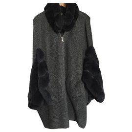 Jacke Weste Kragen und Manschetten in Rex - Autre Marque